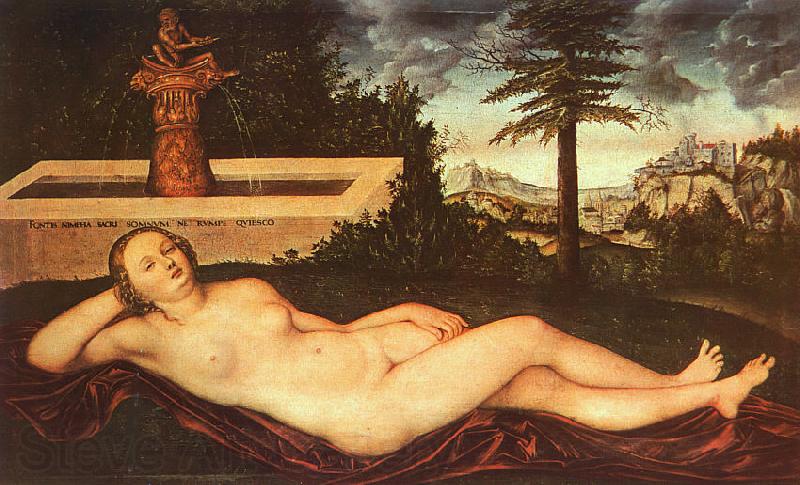 Lucas  Cranach Nymph of Spring France oil painting art